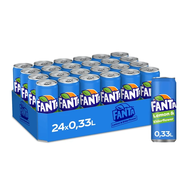 Fanta Lemon Elderflower - Erfrischungsgetränk mit Zitrone und Holunderblüte - 24 x 330 ml