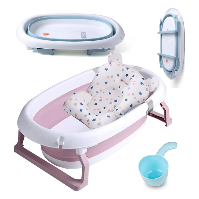 Vaschetta Bagnetto Neonato Pieghevole 55 Litri - Alta Qualità, Antiscivolo, Portatile