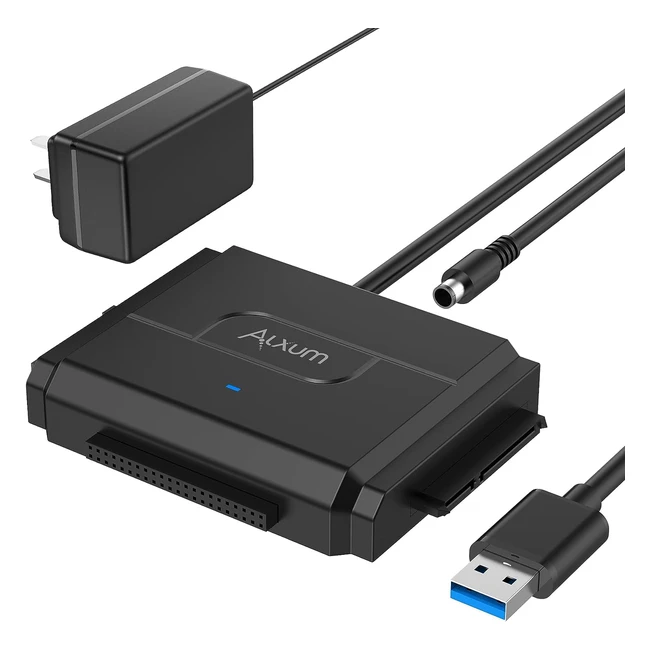 Adaptateur disque dur IDE SATA Alxum USB 3.0 pour HDD/SSD IDE/SATA 2.5/3.5 pouces avec alimentation externe