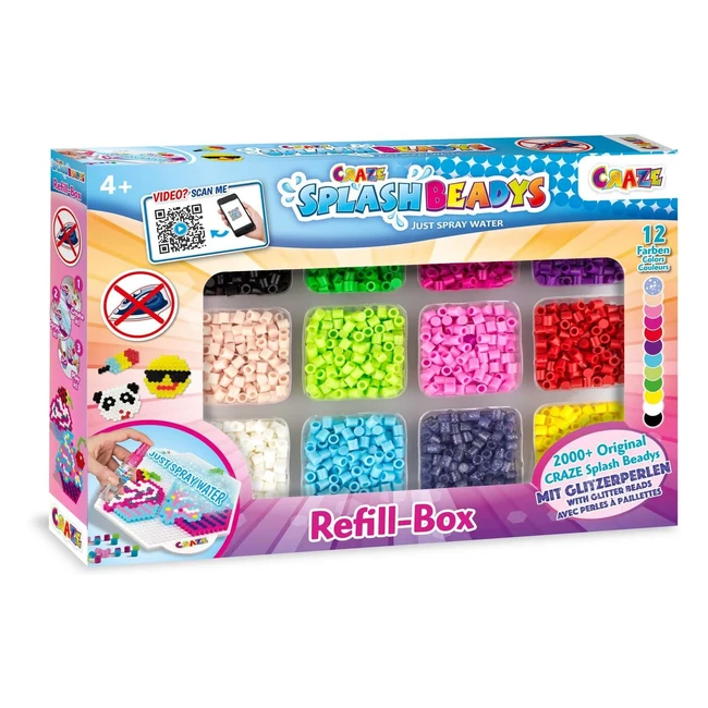 Craze Splash Beadys Nachfllpackung - Groe Farbauswahl - Mdchen Bastelset