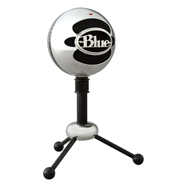 Blue Snowball USB Microphone for Recording Streaming Podcasting Gaming - Professional Mic with Cardioid and Omnidirectional Pickup Patterns - Stylish Retro Design - Silver