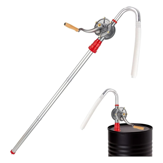 Pompe à huile manuelle LeMoto, fut 200L, en aluminium, avec manivelle, essence et huile, référence 29 l/min