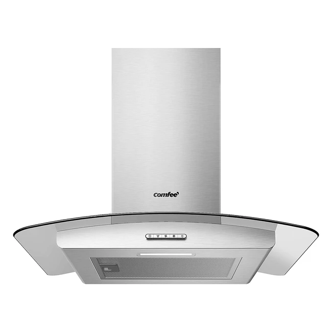 Comfee Chimney Cooker Hood 60cm GLAV17SS60 - LED Light - 600mm Kitchen Extractor Fan