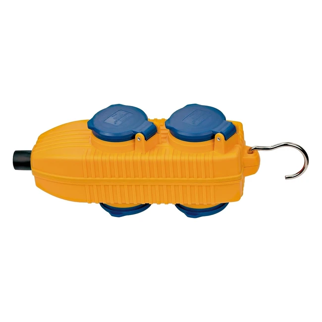 Bloc d'alimentation Brennenstuhl 1081070010 avec 4 prises 230V16A IP54 Jaune/Bleu