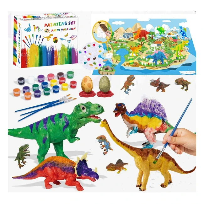 Kit de pintura de dinosaurios para niños de 6 años - Felly 47 piezas