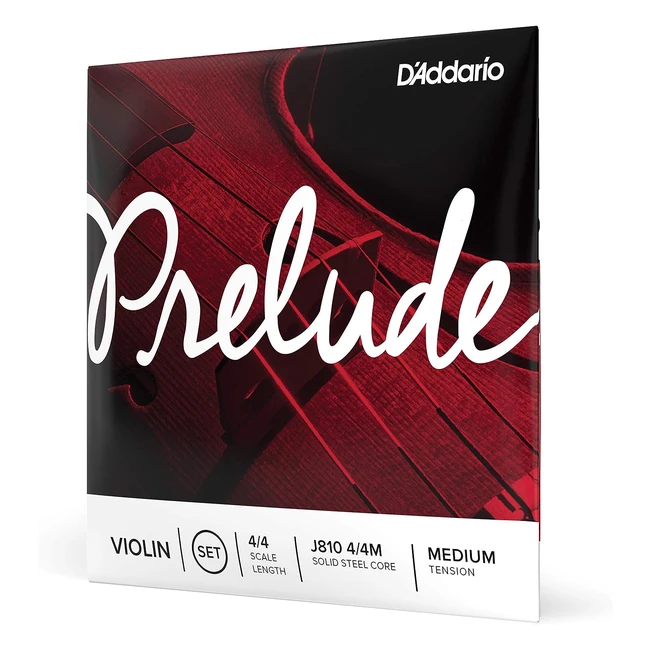 DAddario Prelude Violin String Set 44 Scale Medium Tension - Warm Tone Educato