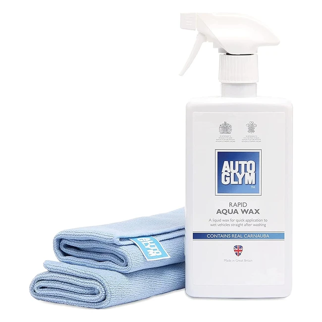 Autoglym Rapid Aqua Wax 500ml - Complete Car Wax Kit - Protects All Exterior Surfaces - Car Paint, Rubber, Glass