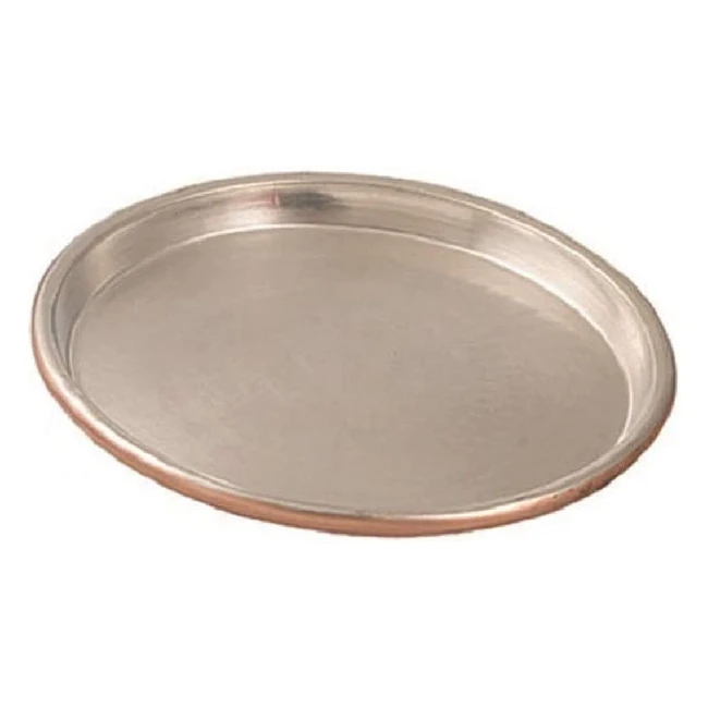 Plat à four en cuivre étamé, bord de 3 cm, diamètre 34 cm - Blinky Vigueur 94 08034