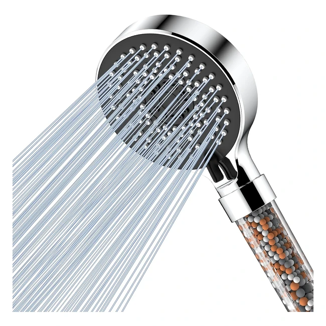 Magichome Pommeau de Douche avec Filtre Économie d'Eau - Anti Calcaire Haute Pression - Effet Pluie - 5 Types de Jets