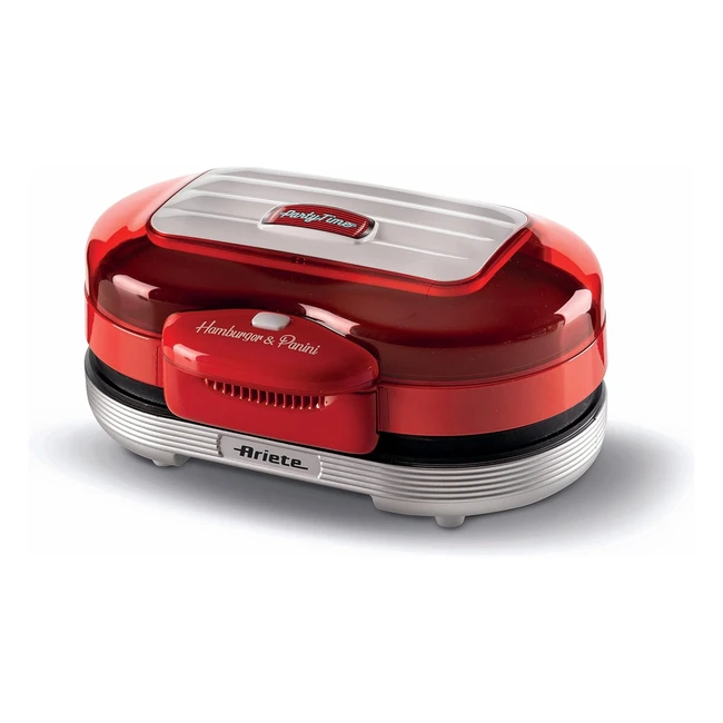 Ariete Hamburger Maker Party Time 205 - Piastra Elettrica per Hamburger - Grigli