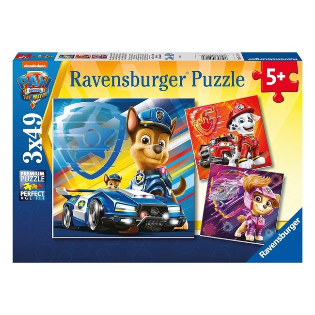 Ravensburger Paw Patrol The Movie Puzzle 3x 49 35 Pezzi - Gioco per Bambini 5+