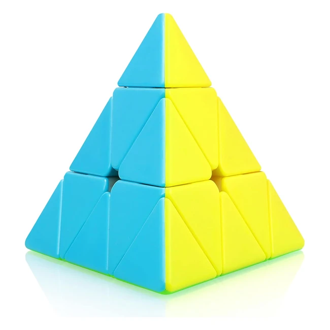 Pyraminx Speed Cube 3x3 Stickerless - Rompecabezas mágico para niños y adultos