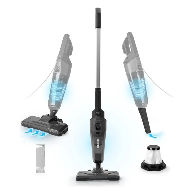 Duronic VC9 Stick Vacuum Cleaner - Bagless Lightweight Vacuum - Energy Class A -