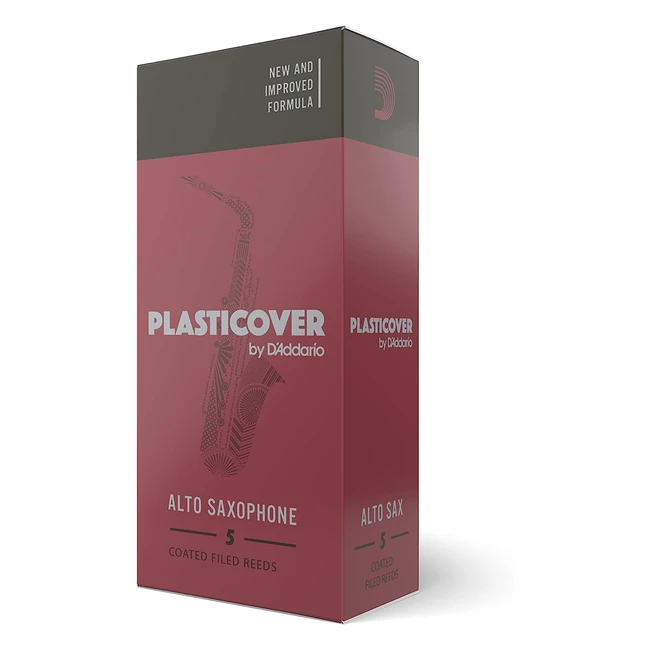D'Addario Confezione 5 Ance Rico Plasticover Sax Contralto Durezza 25
