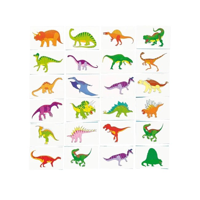 Tatouages temporaires de dinosaure pour enfants - Baker Ross - Paquet de 24