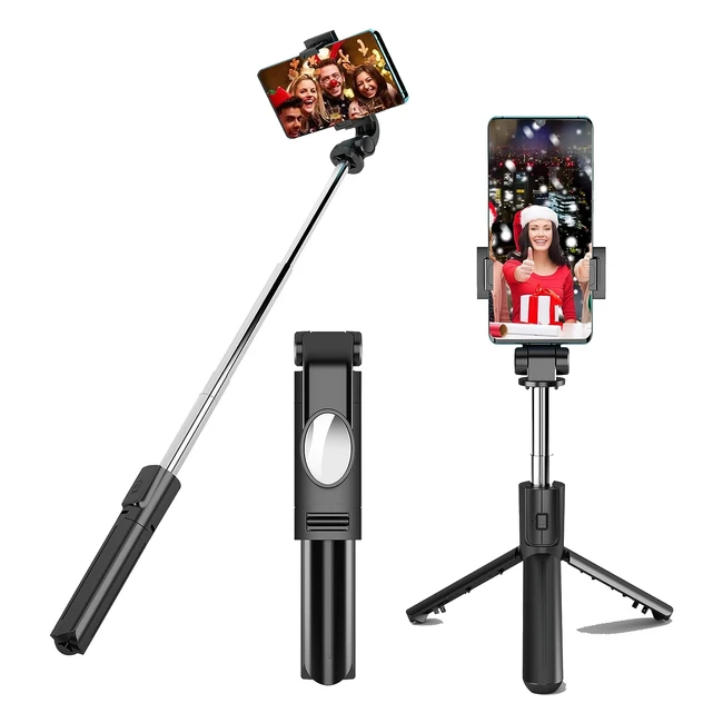 Colorlizard Selfie Stick Tripod with Remote Bluetooth - Extendable, Foldable, Durable - Compatible with iPhone, GoPro, Android