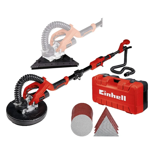 Levigatrice per cartongesso Einhell TEDW 225 X - 750W - Impugnatura telescopica - Mole abrasive incluse