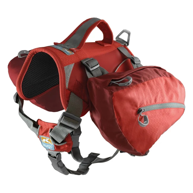 Mochila Arnés Chaleco para Perro Kurgo Baxter - Rojo M - 14-39kg