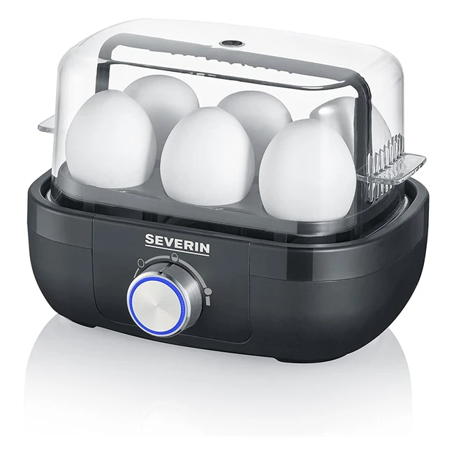 Severin Cuecehuevos 420W - Capacidad 6 Huevos - 100% Libre de BPA - Negro