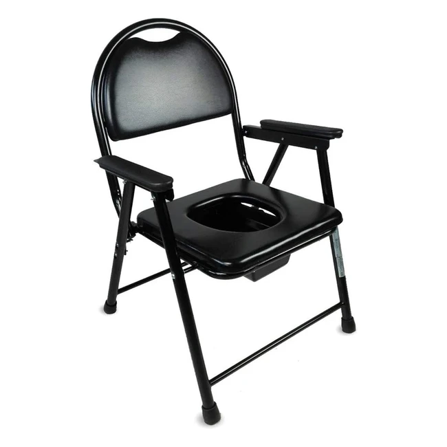 Silla WC Mobiclinic Guadalquivir - Plegable, Ergonómica, Color Negro