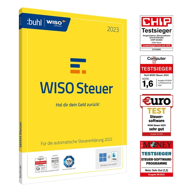 WISO Steuer 2023 - Steuerjahr 2022, Steuer-Sparbuch für Mac, Windows, Smartphones und Tablets