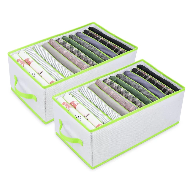 Armadio Organizer Vestiti Mamowla - 12 Scomparti - Confezione da 2 - Pieghevole