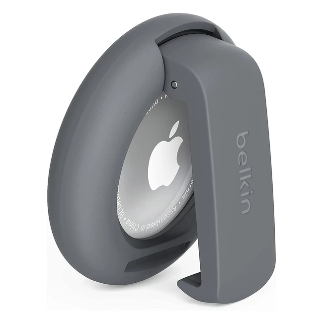 Secure Airtag Case with Clip - Scratch Resistant - Dark Grey