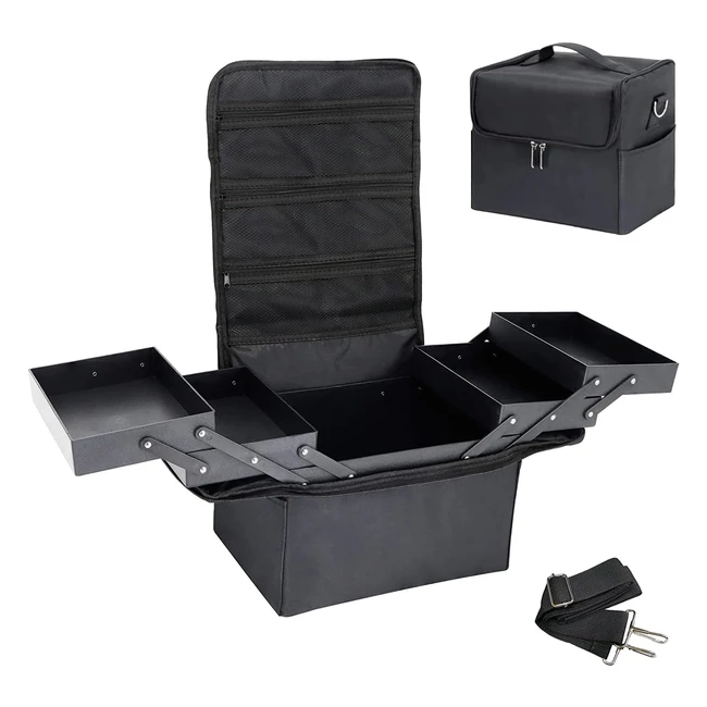 Maletín Maquillaje Profesional - Organizador Cosméticos - Estuche Viaje - Resistente y Duradero