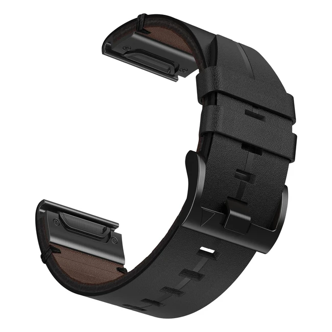 Bracelet en cuir Fenix 7 - 22mm - Solar Sapphire - ProSapphire - Forerunner 935945955 - Approach S60 - Quatix 567 - Instinct Serie