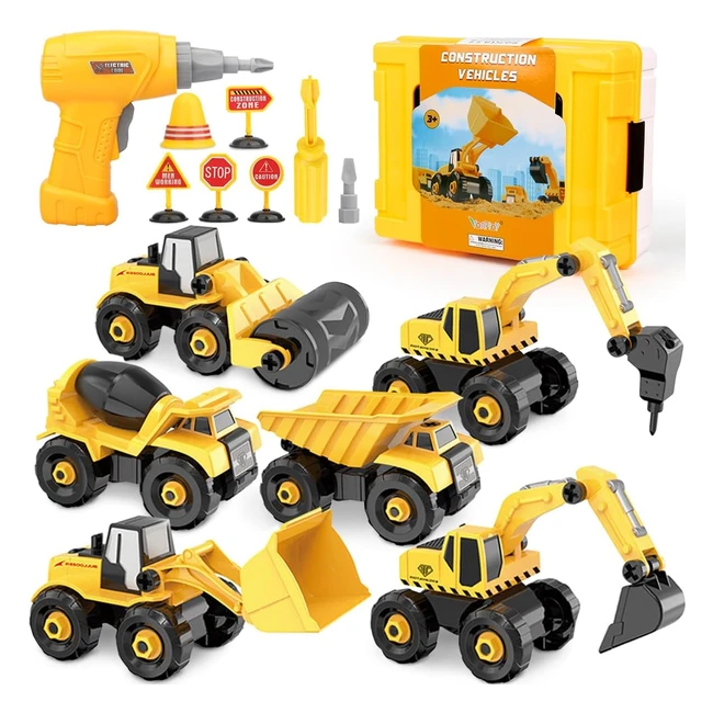 Camion 6 en 1 DIY avec perceuse électrique - Jeu de construction pour enfants