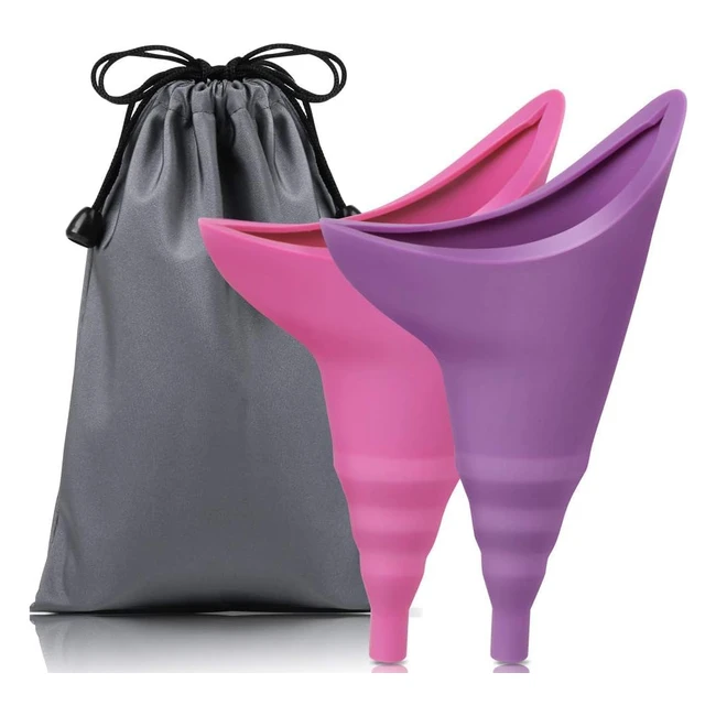 2pcs Pisse Debout Femme Urinoir en Entonnoir Réutilisable - Qualité Médicale