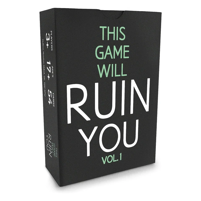 This Game Will Ruin You Vol 1 - Adult Party Card Game - 100 Wild Challenges