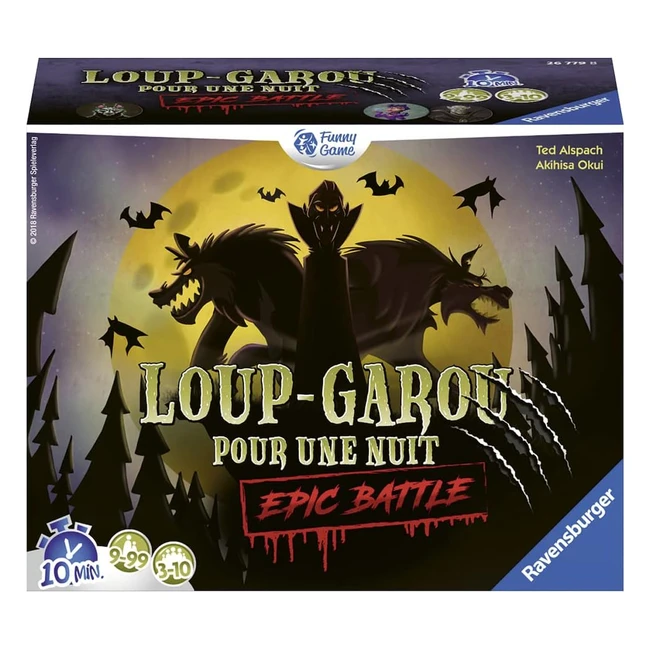 Ravensburger Epic Battle - Bestof Lupo Mannaro per una Notte - Gioco da Tavolo - Ambiance - Piccolo Gruppo - 310 Giocatori - Dai 9 Anni - Misto - 26779