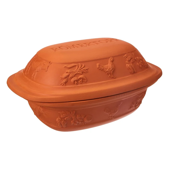 Cocotte Rustico Nonlas en Céramique Terracotta 3L - Sans Graisse, Pauvre en Calories