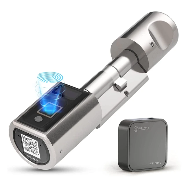 Welock Fingerprint Gateway Elektronisches Türschloss Secbrwifi, biometrischer Fingerabdruck und RFID-Karte, Bluetooth-App und Bluetooth-Gateway-Kombinationsset
