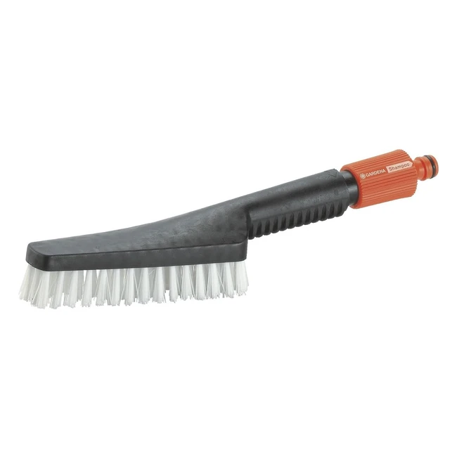 Gardena Power Wand Hand Brush for Rugged Surfaces | Regulated Water Supply | Compatible with Gardena Stems | 98820