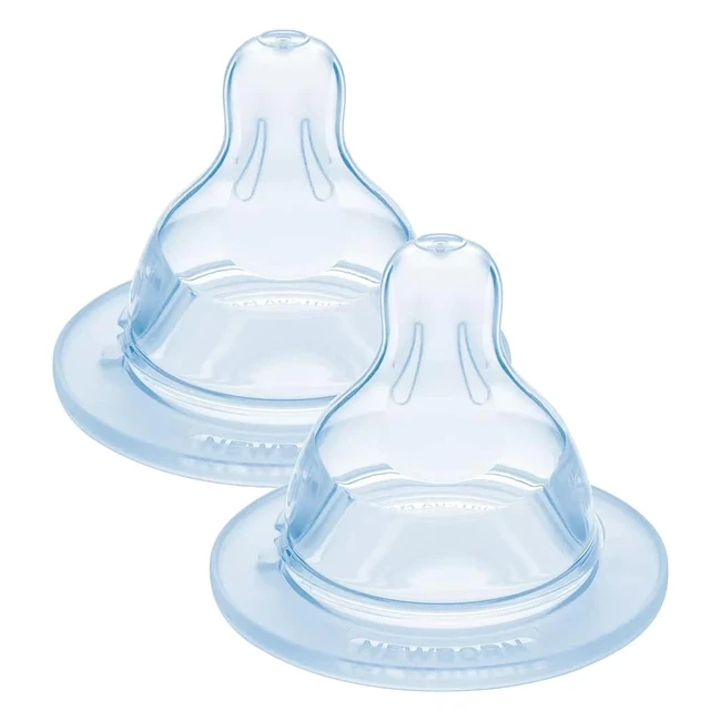 MAM Tettarelle per Biberon 0 Mesi - 2 Pezzi, Flusso Lento, Ciuccio Piatto e Ultra Morbido