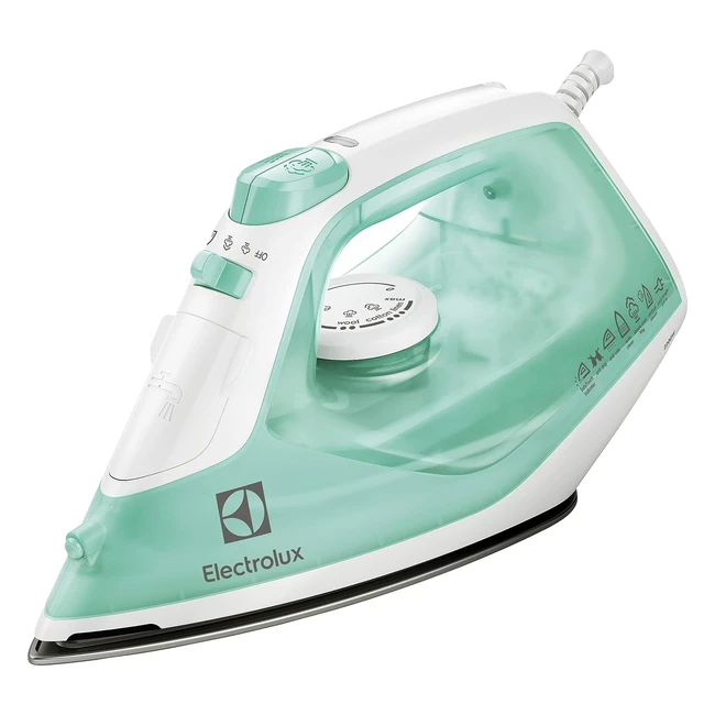Plancha Electrolux EDB1720 - Vapor seco - Suela acero inoxidable - 195 m - 80 g/min - Menta Blanco