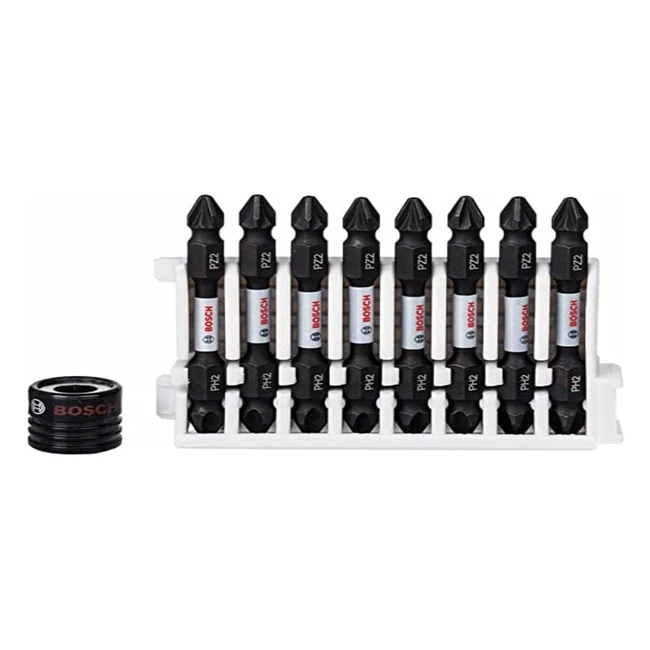 Bosch Professional 9-Piece Double Screwdriver Set - Impact Control - 65mm Length - Magnetic Sleeve