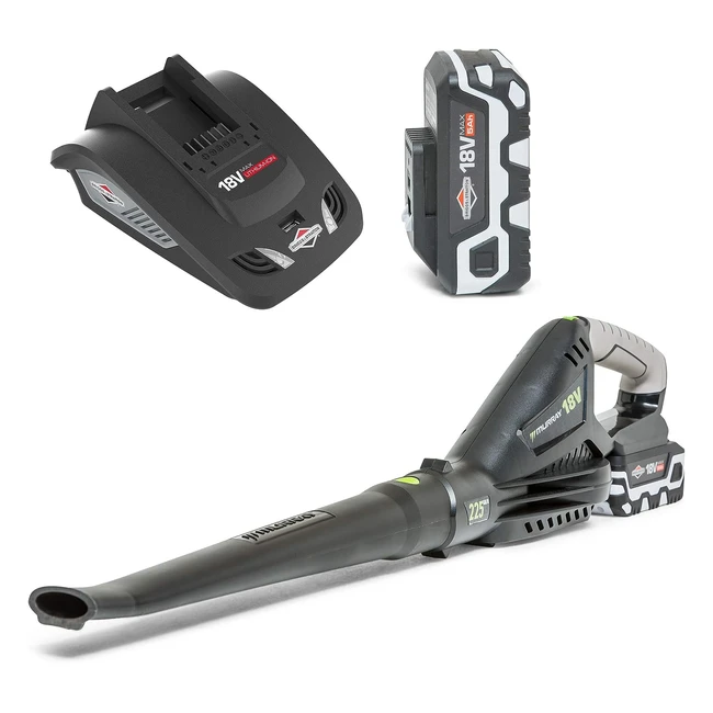 Murray 18V Lithium-Ion Leaf Blower Kit IQ18LBK - Powerful 225 km/h Air Velocity