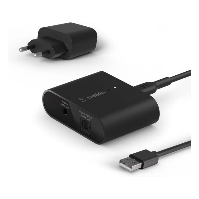 Adaptateur audio Belkin SoundForm Connect AirPlay 2 - Streaming sans fil pour iPhone, iPad, Mac - Auz002vfbk