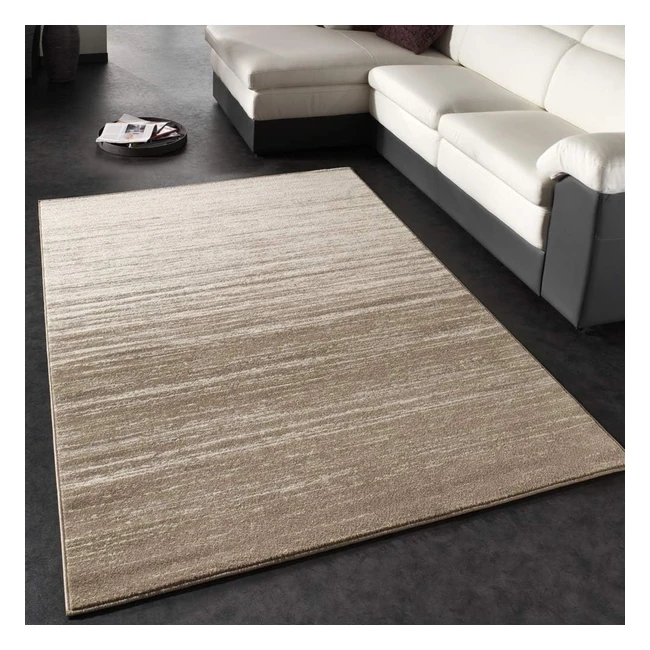 Tapis Moderne Paco Home - Carreaux Poils Courts - Couleur Crème - 160x230 cm