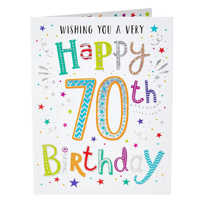 Tarjeta de Felicitación Cumpleaños 70 | Diseño Moderno | Ref. 203x152cm