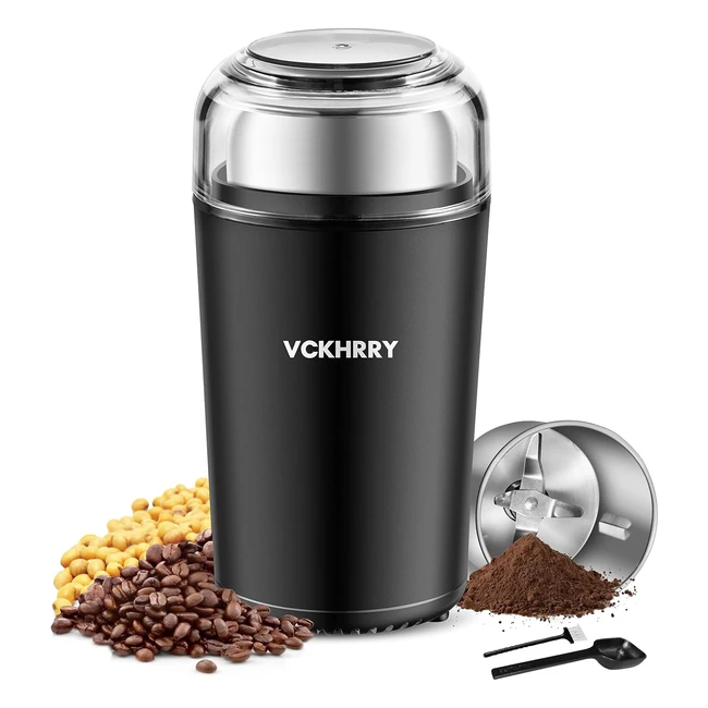 Moulin à Café Électrique Vckhrry - 400W, Broyage Rapide, 4 Lames en Acier Inoxydable