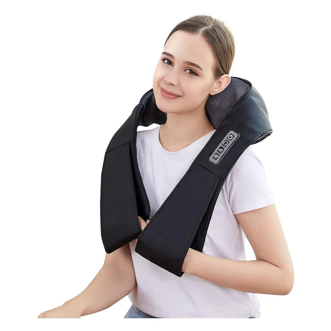 Laoben Neck Shoulder Back Massager with Heating | Two-Way Kneading Massage | Relieves Soreness | Durable Material