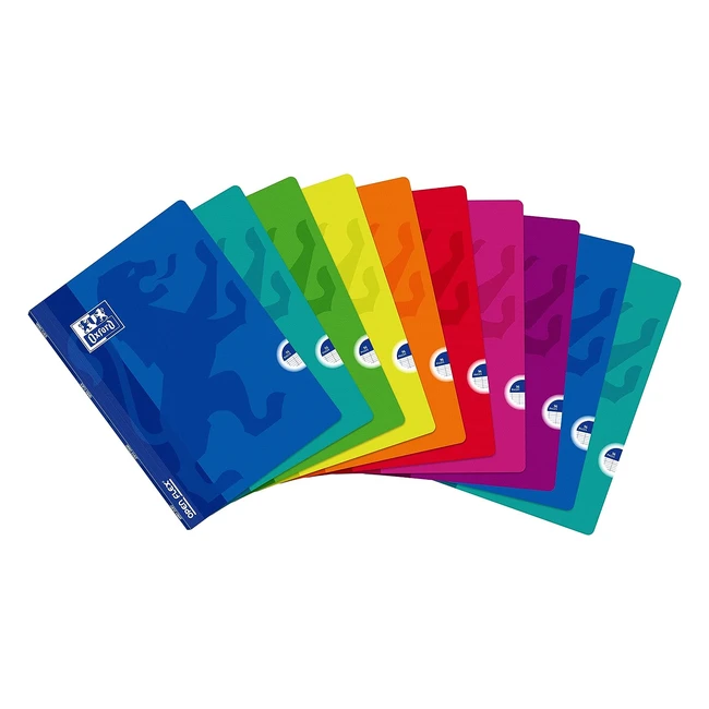 Libretas Oxford A4 Cuadrícula 4x4 - Pack 10 - Colores Aleatorios