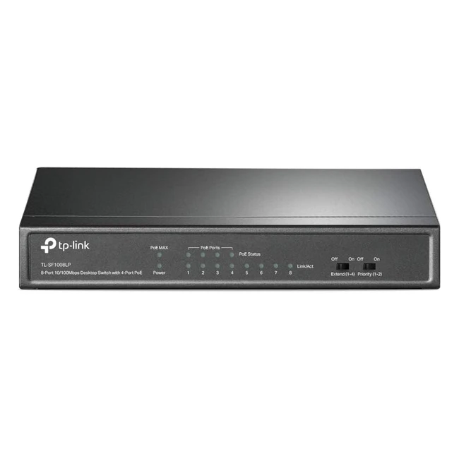TP-Link PoE Switch 8-Port 100 Mbps 4 PoE Ports | Up to 154W | Metal Casing | Ideal for IP Surveillance and Access Point
