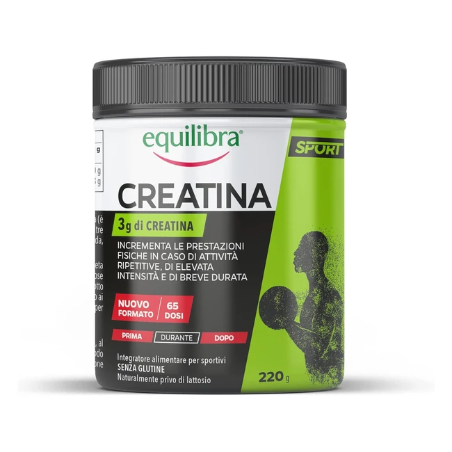 Equilibra Integratori Alimentari Creatina - Incrementa le Prestazioni Fisiche - 