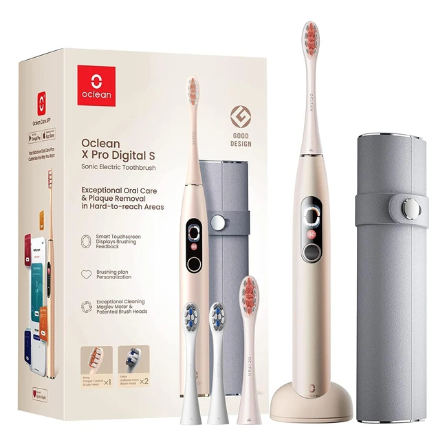 Cepillo de dientes eléctrico Oclean X Pro con 3 modos y 4 cabezales de cepillo - Duración de batería 30 días