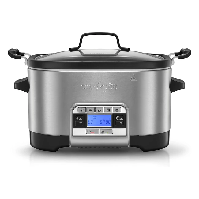 Multicuiseur Crockpot Programmable - 5 Fonctions - Capacité 5.6L - Bol Amovible - CSC024X